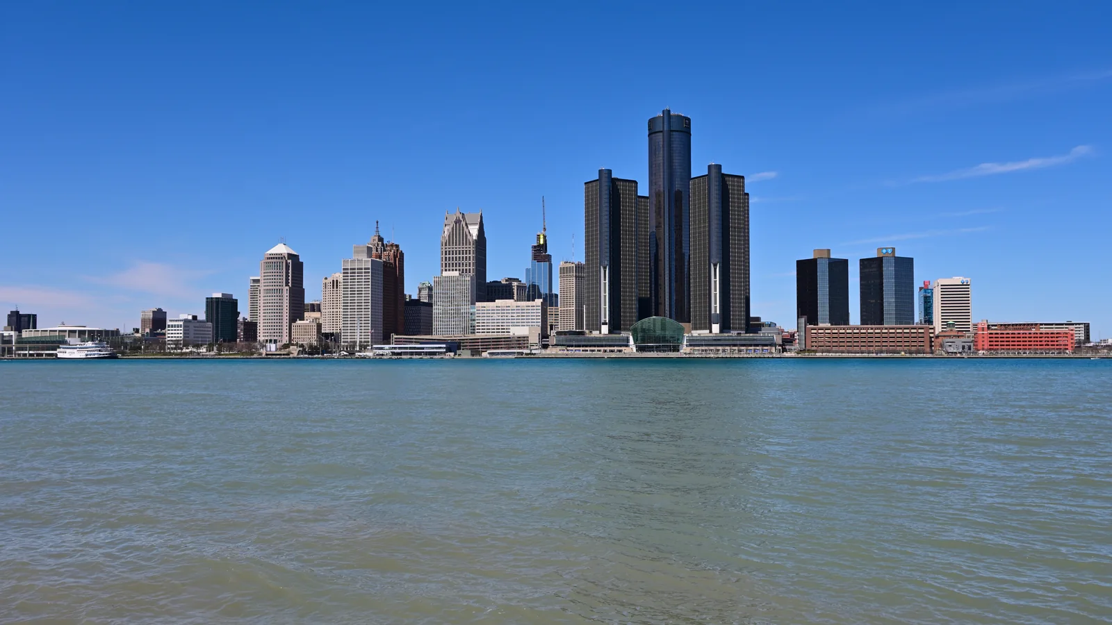 Detroit, MI skyline background